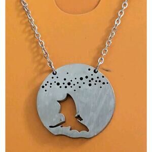 Close 2 UR Heart Bat Sky 16" Stainless Steel Necklace Made In USA Glacier Park